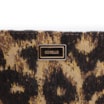 Bolsa Pequena Jacquard Onça/Couro Marrom Escuro - imagem 5