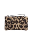 Bolsa Pequena Jacquard Onça/Couro Marrom Escuro - imagem 1