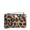 Bolsa Pequena Jacquard Onça/Couro Marrom Escuro - imagem 2
