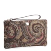Bolsa Pequena Jacquard Paisley /Couro Marrom Escuro - imagem 2