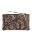 Bolsa Pequena Jacquard Paisley /Couro Marrom Escuro - imagem 3
