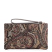Bolsa Pequena Jacquard Paisley /Couro Marrom Escuro - imagem 3