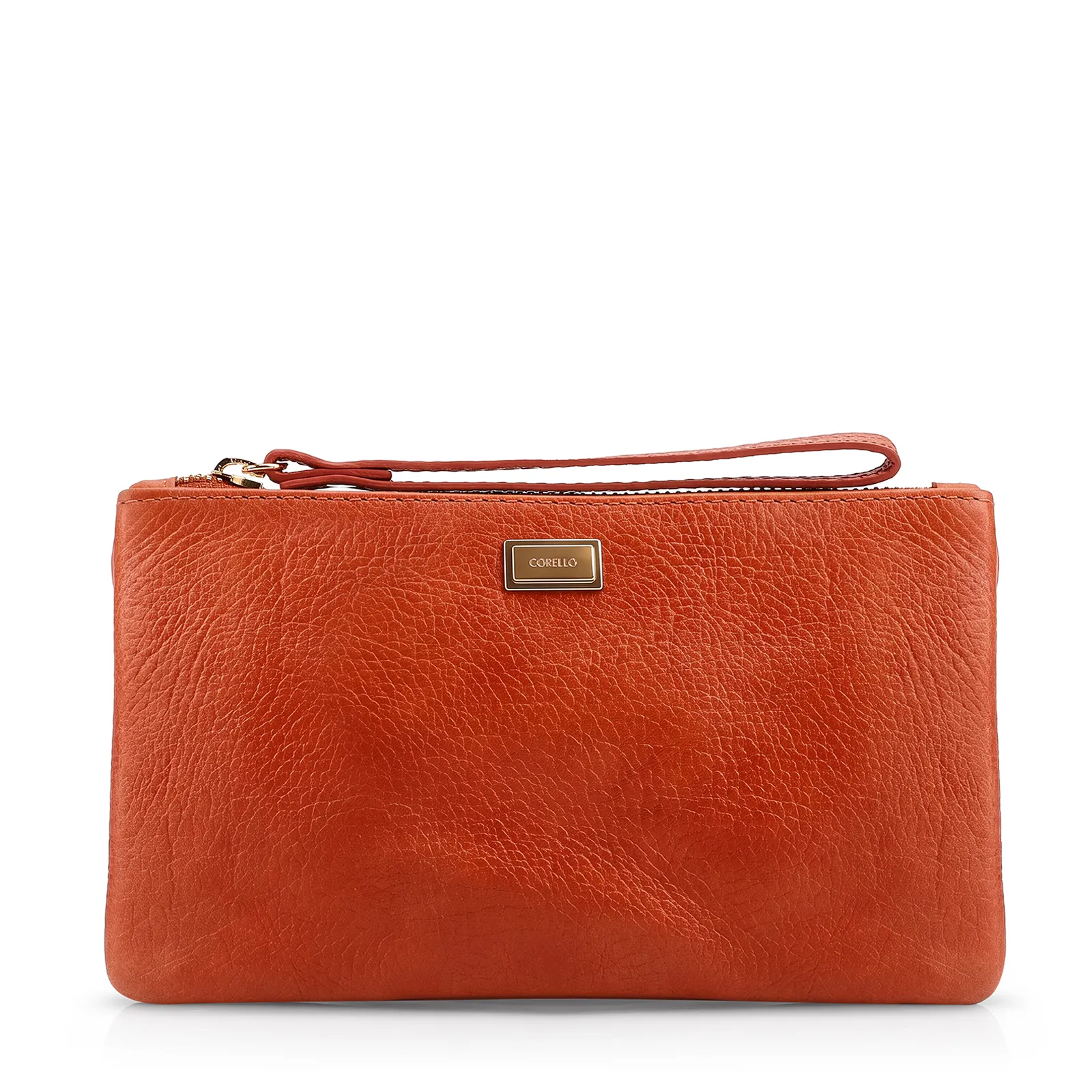 Bolsa Pequena Laranja Couro Antique