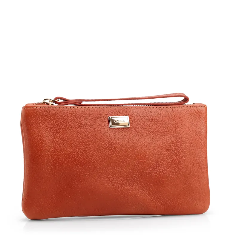 Bolsa Pequena Laranja Couro Antique - foto 2