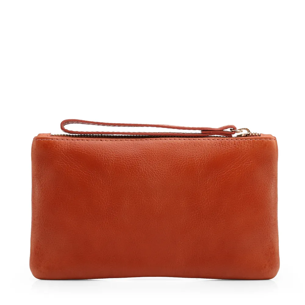 Bolsa Pequena Laranja Couro Antique - imagem 3