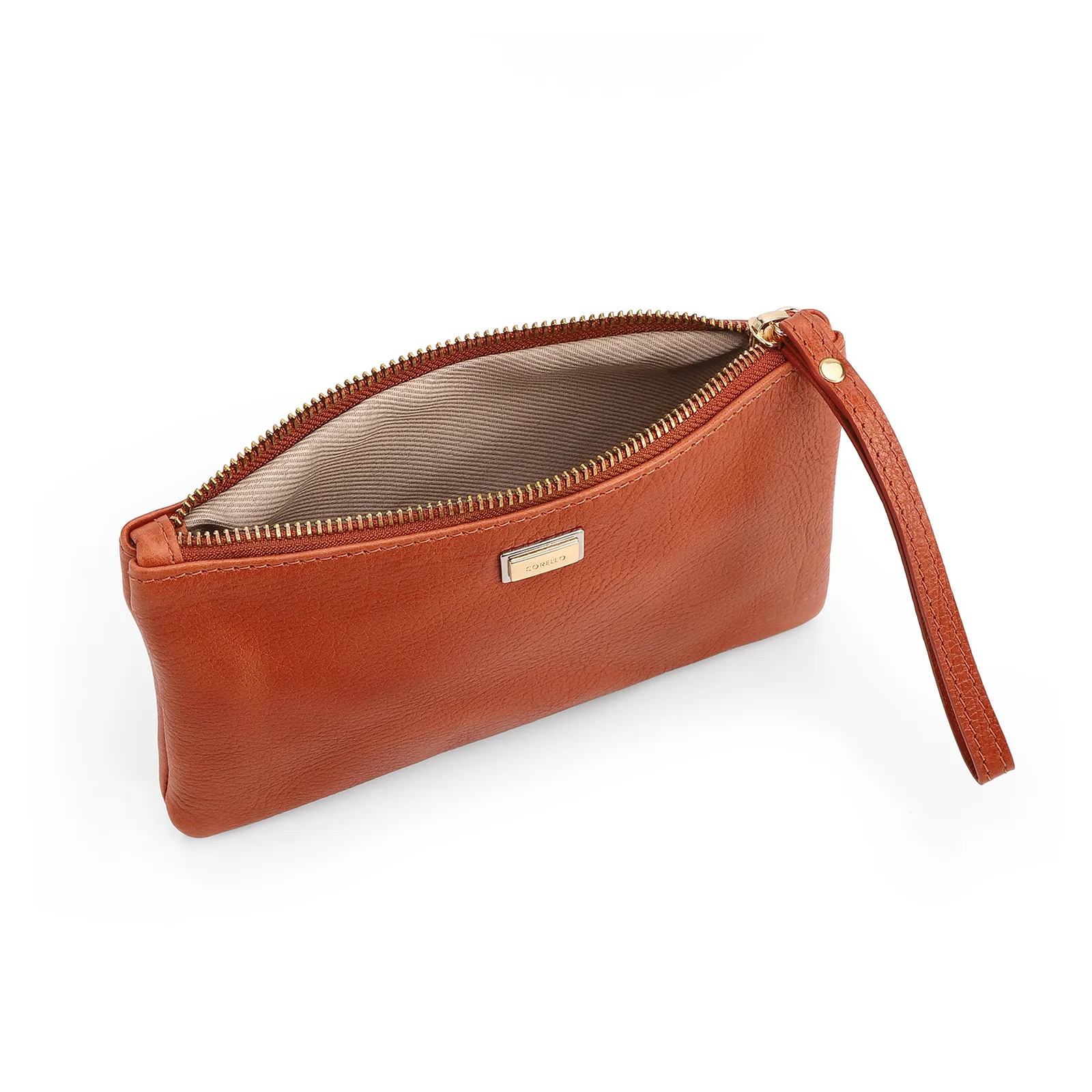 Bolsa Pequena Laranja Couro Antique