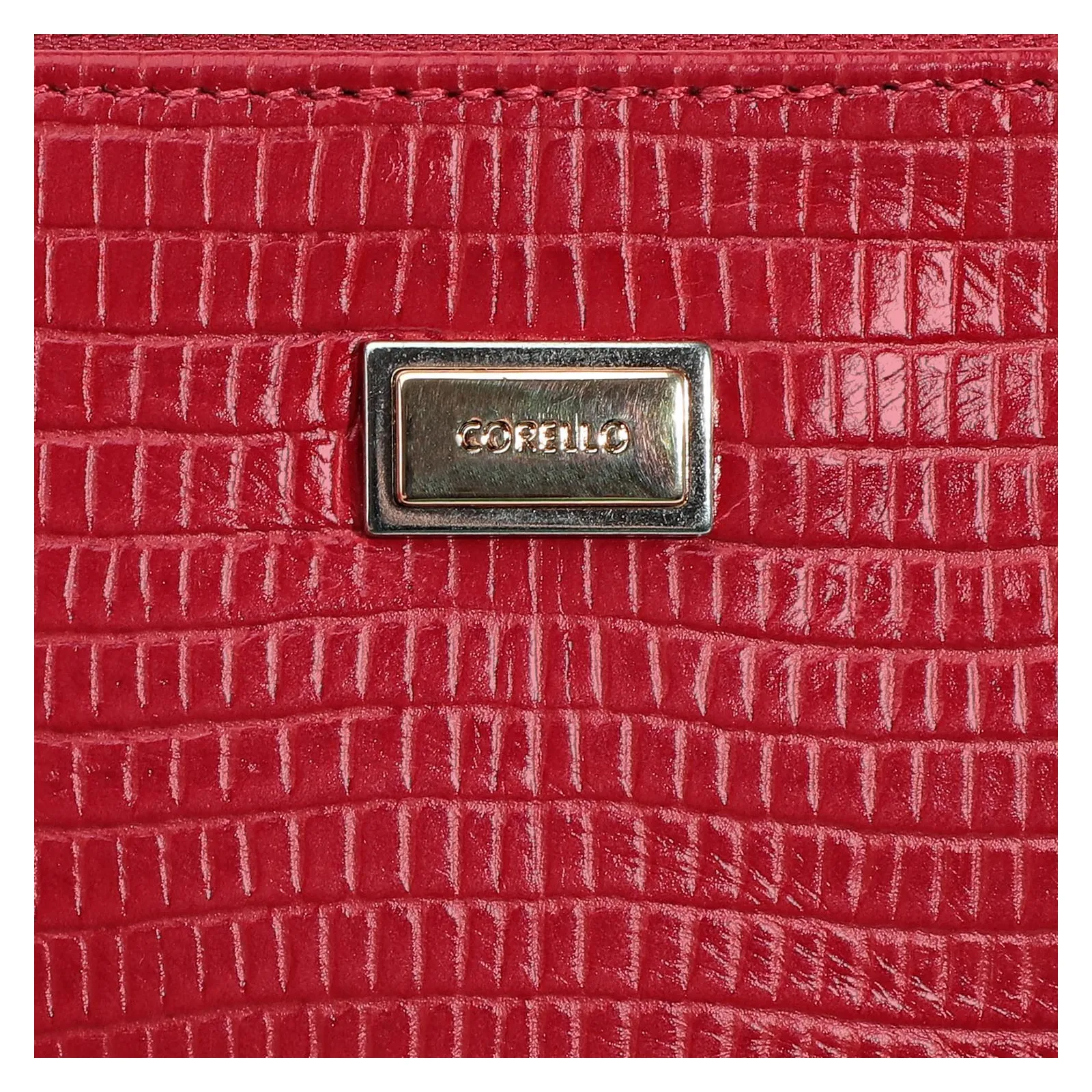 Bolsa Pequena Lezard Vermelho Cereja