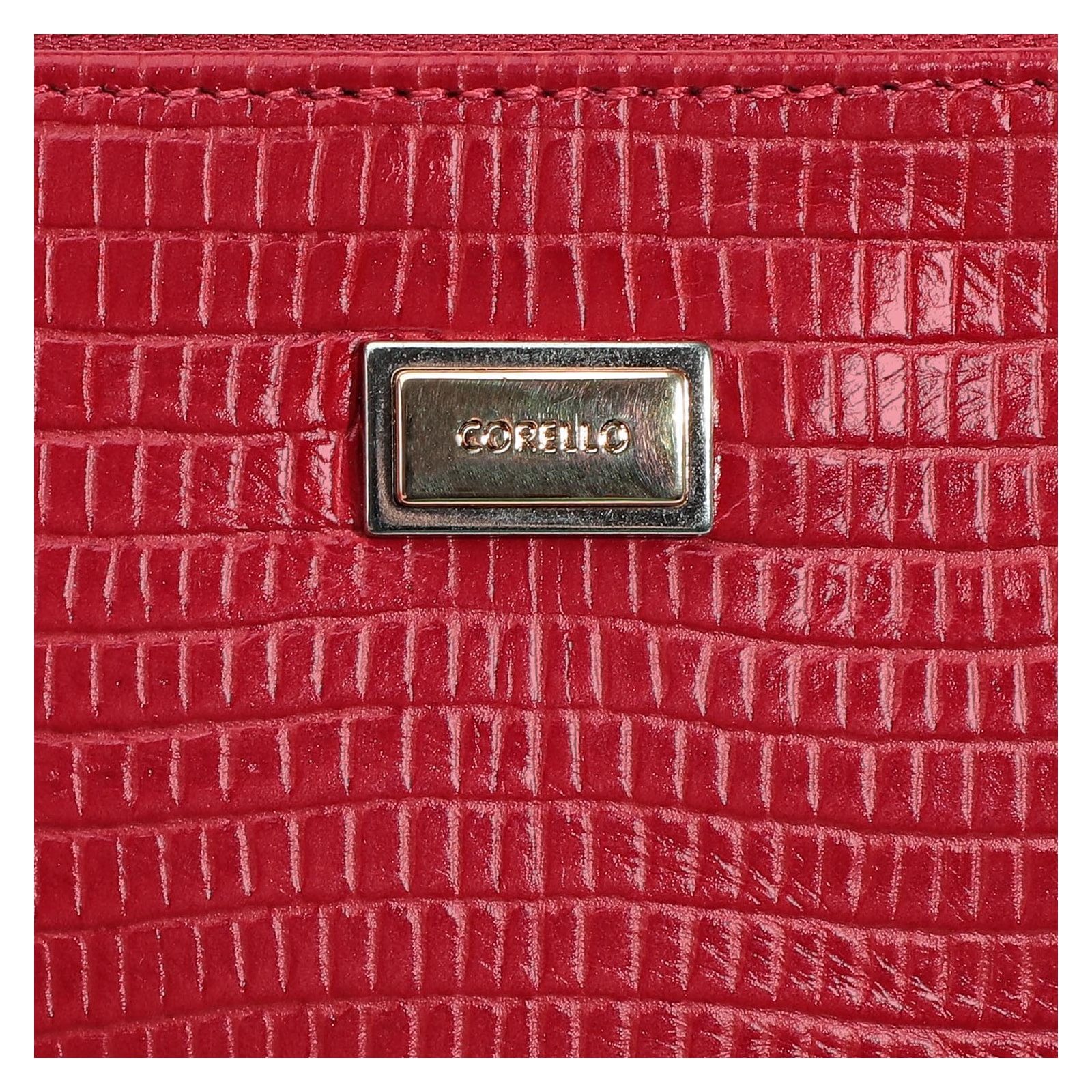 Bolsa Pequena Lezard Vermelho Cereja