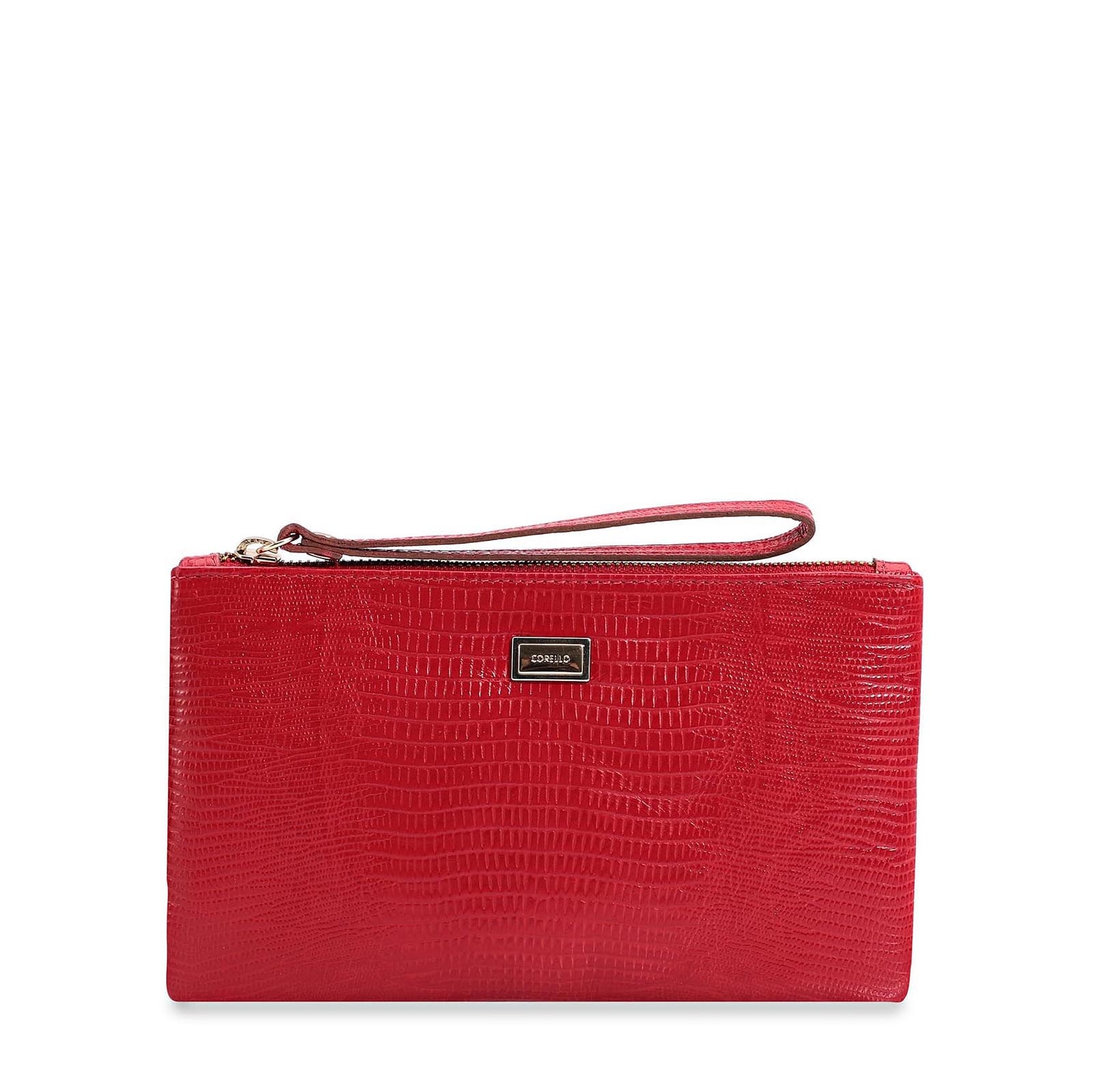 Bolsa Pequena Lezard Vermelho Cereja