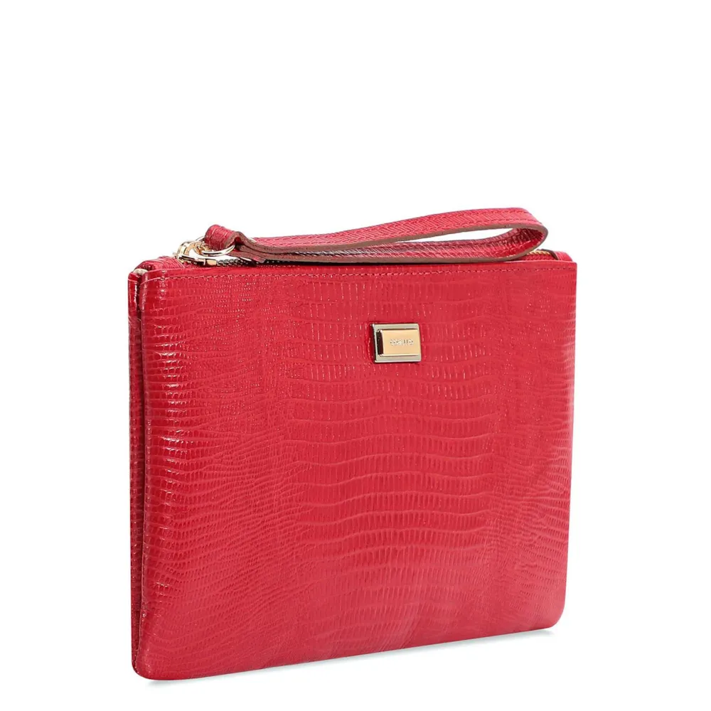 Bolsa Pequena Lezard Vermelho Cereja - imagem 2