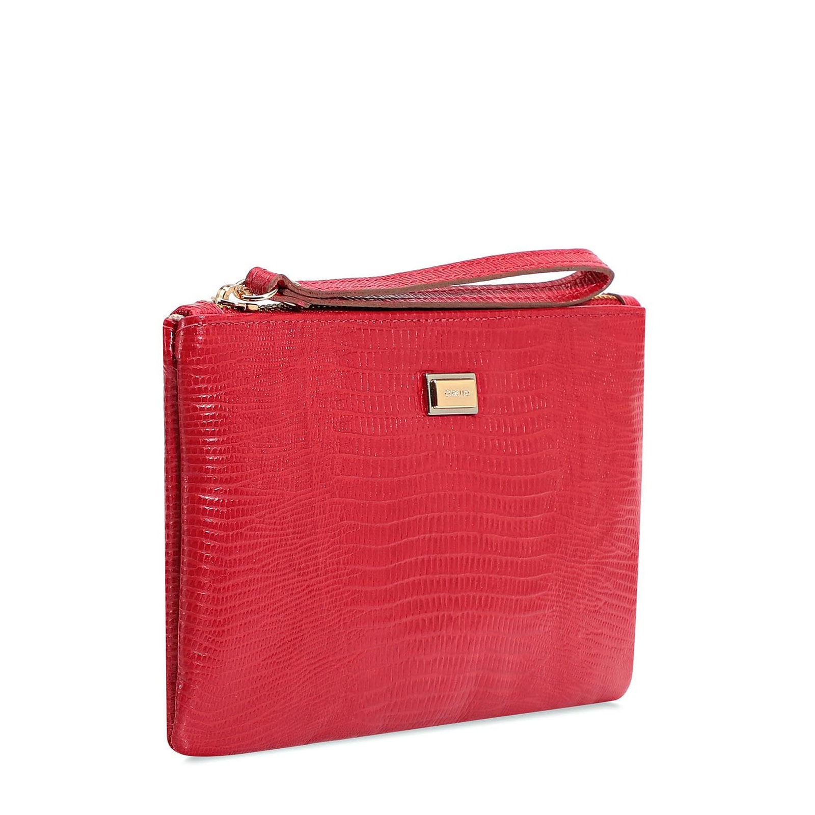 Bolsa Pequena Lezard Vermelho Cereja