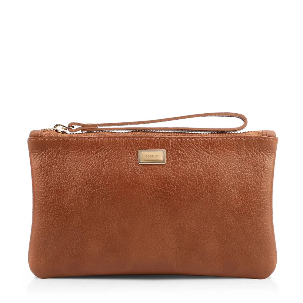 Bolsa Pequena Marrom Claro Couro Antique