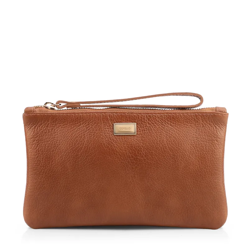 Bolsa Pequena Marrom Claro Couro Antique