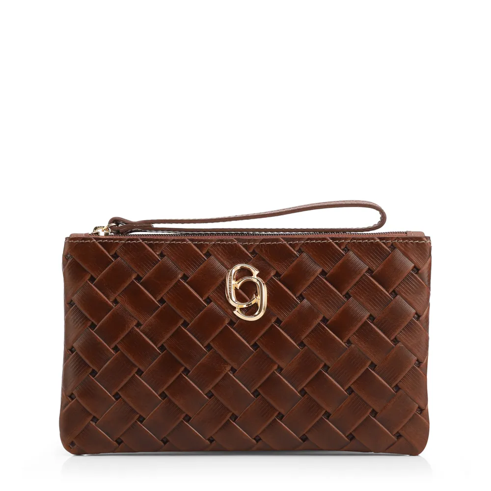 Bolsa Pequena Marrom Escuro Couro Max Tressê