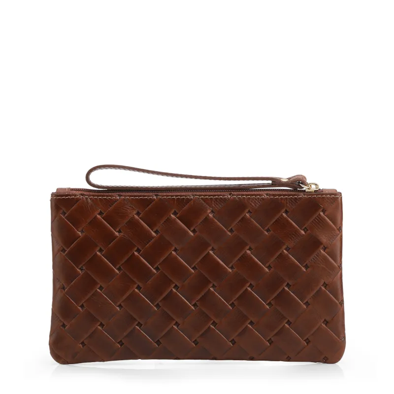 Bolsa Pequena Marrom Escuro Couro Max Tressê - foto 3
