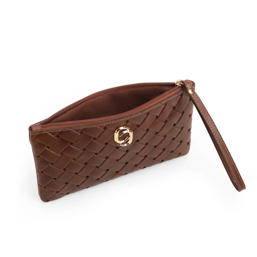 Bolsa Pequena Marrom Escuro Couro Max Tressê - imagem 4