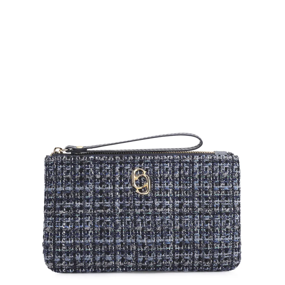 Bolsa Pequena Tweed Azul
