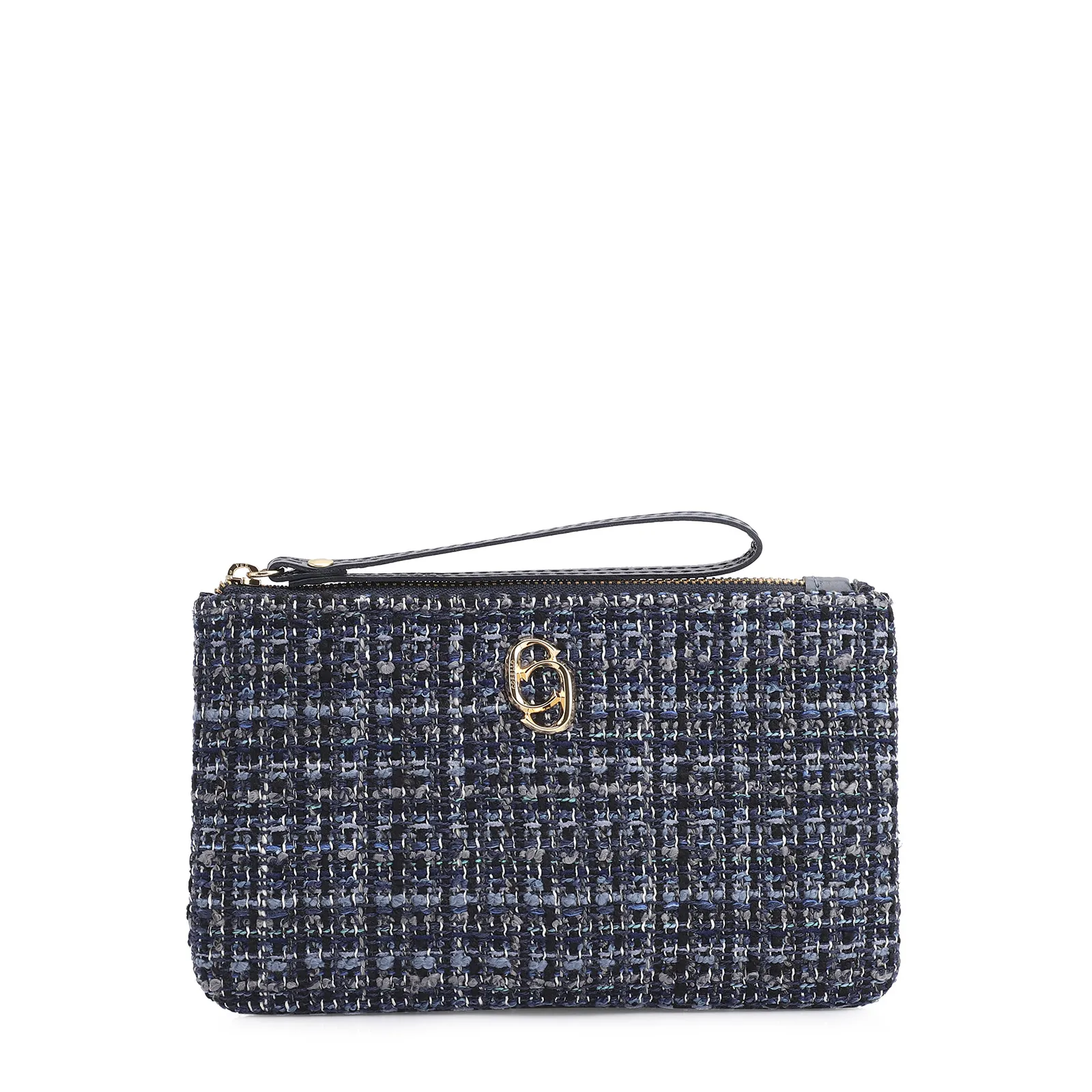 Bolsa Pequena Tweed Azul