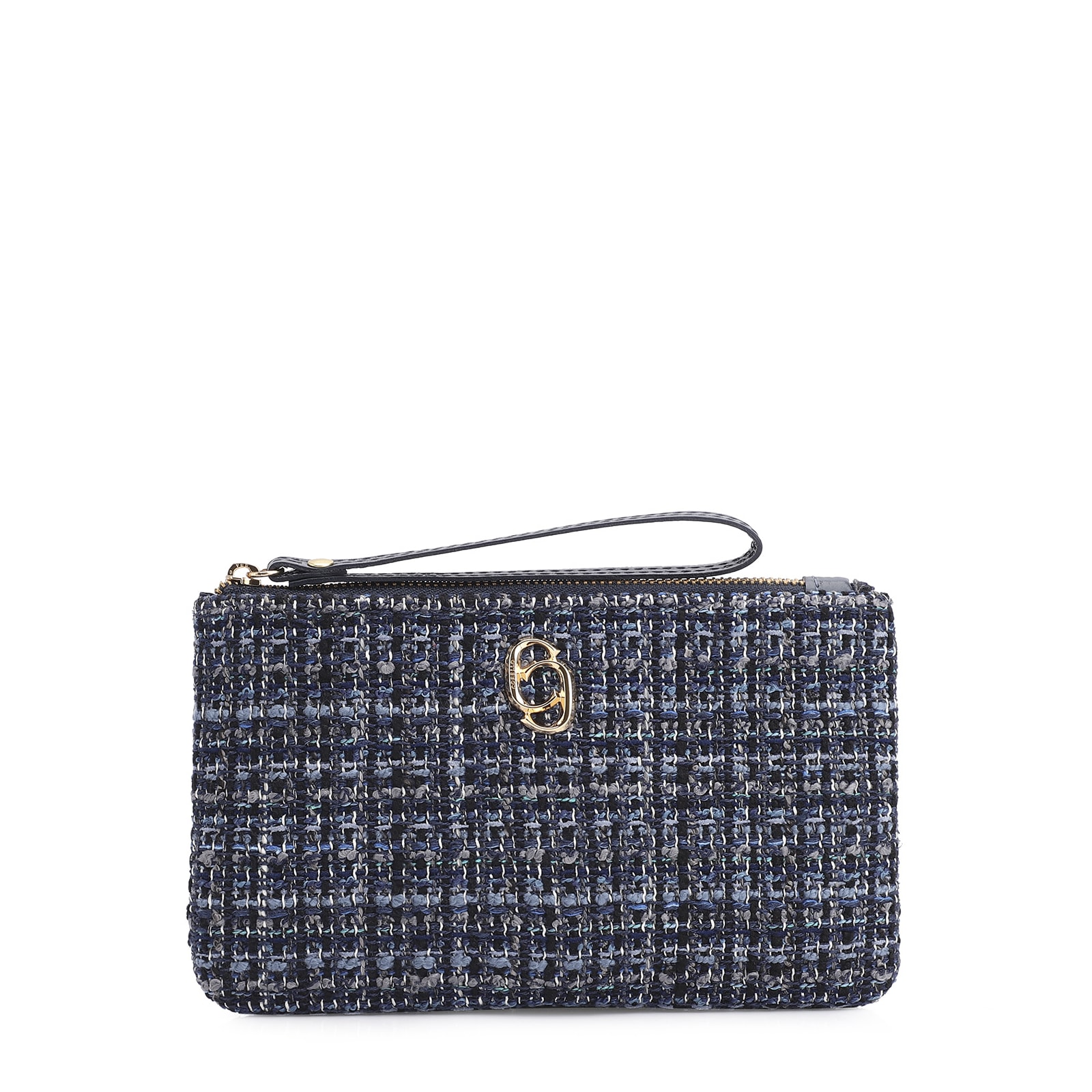 Bolsa Pequena Tweed Azul