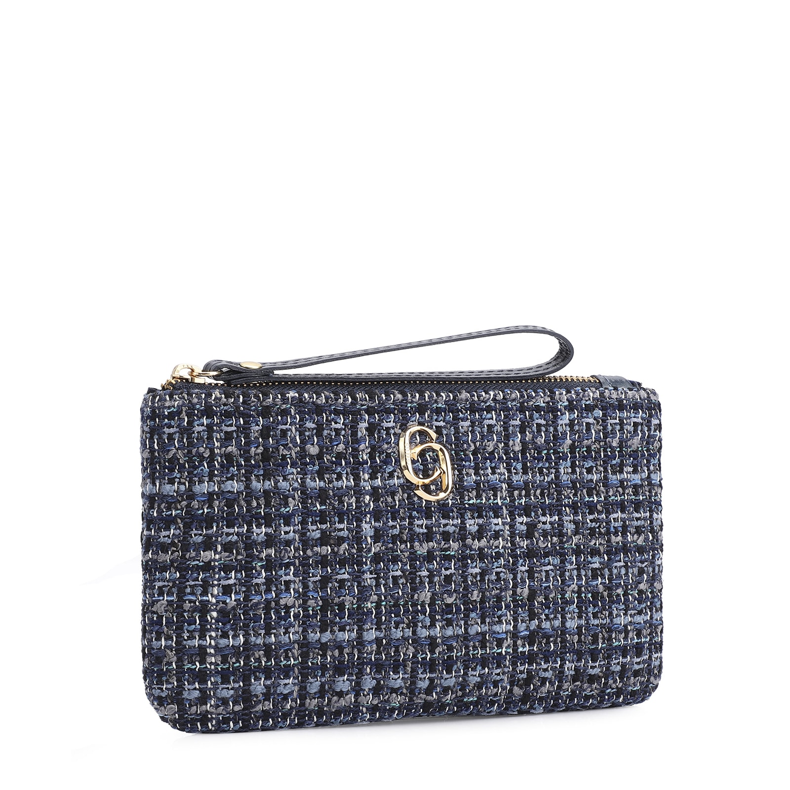 Bolsa Pequena Tweed Azul