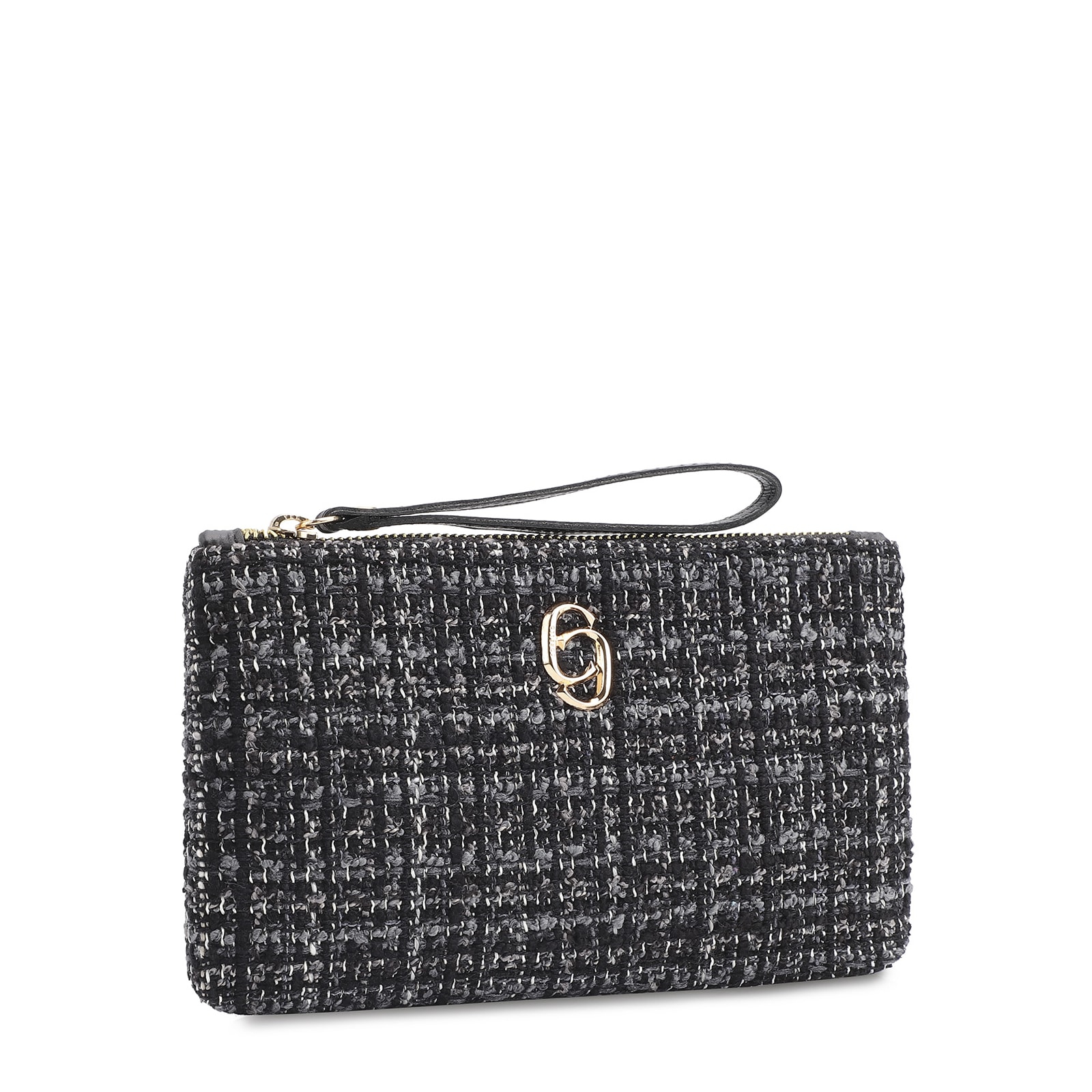 Bolsa Pequena Tweed Preto