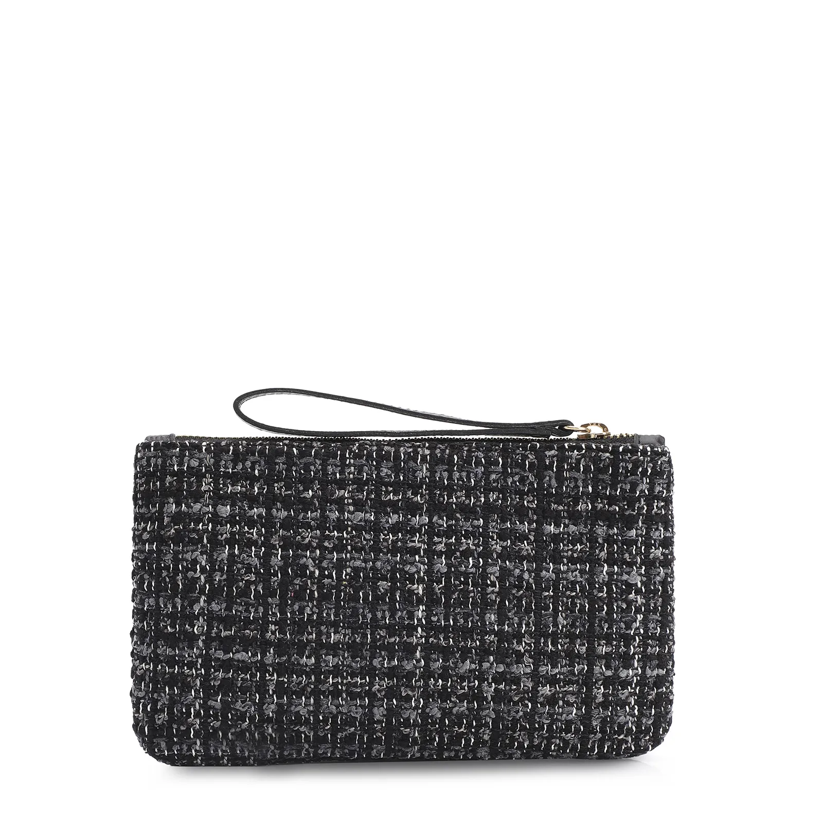 Bolsa Pequena Tweed Preto