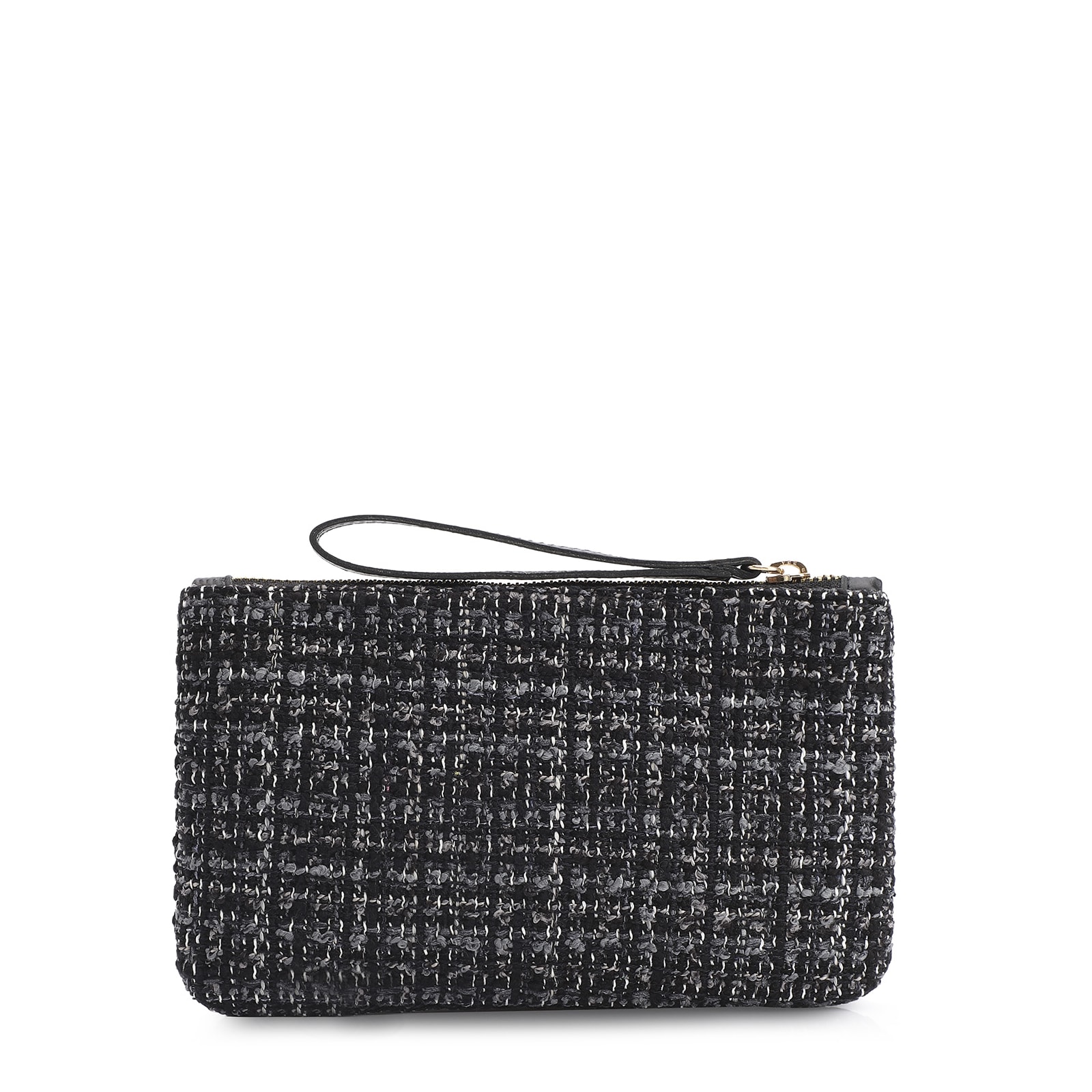 Bolsa Pequena Tweed Preto