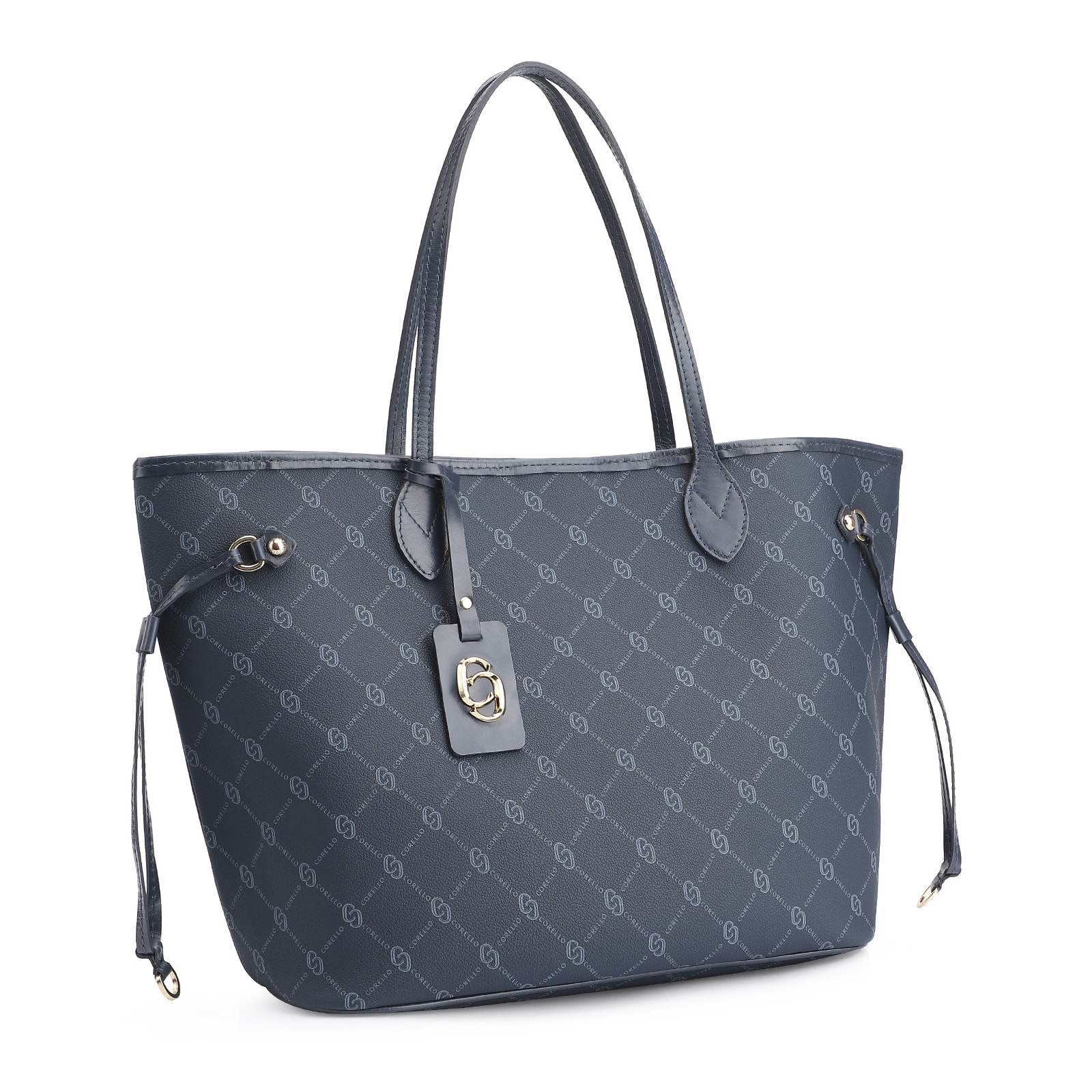 Bolsa Sacola Alt Monograma Azul