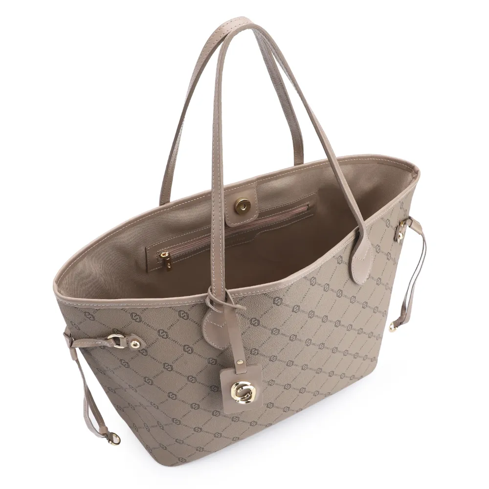 Bolsa Sacola Alt Monograma Bege - imagem 4