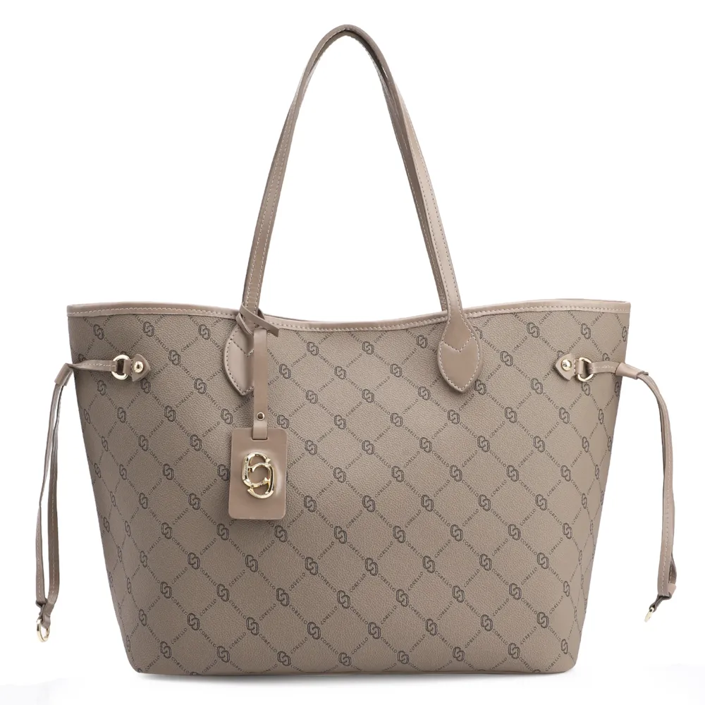 Bolsa Sacola Alt Monograma Bege