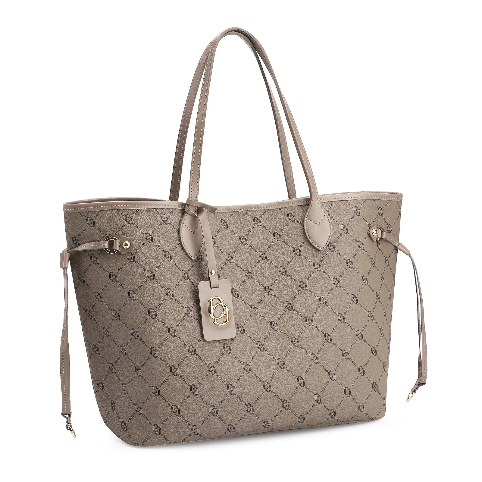 Bolsa Sacola Alt Monograma Bege