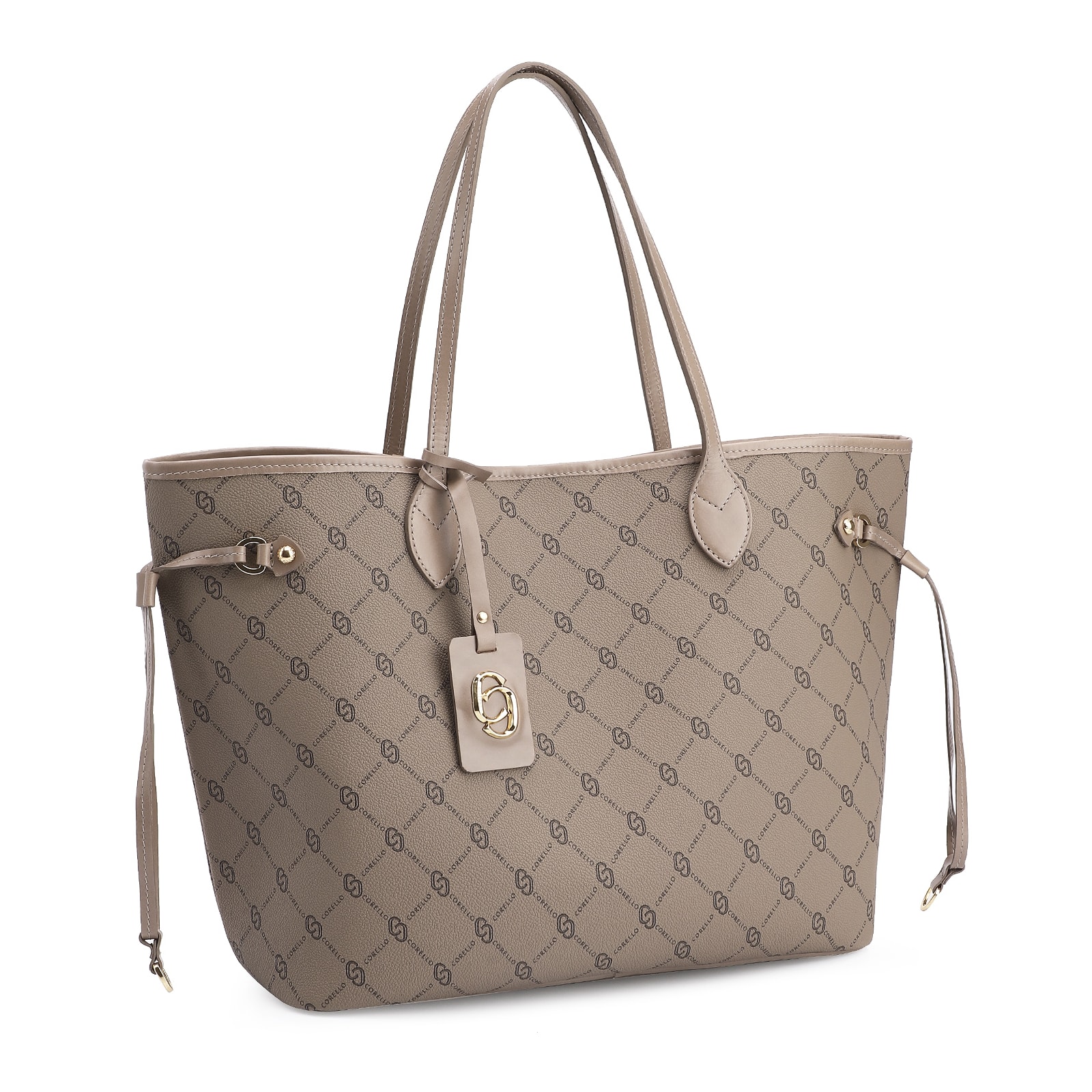 Bolsa Sacola Alt Monograma Bege