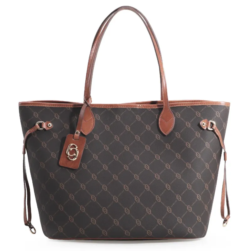 Bolsa Sacola Alt Monograma Marrom