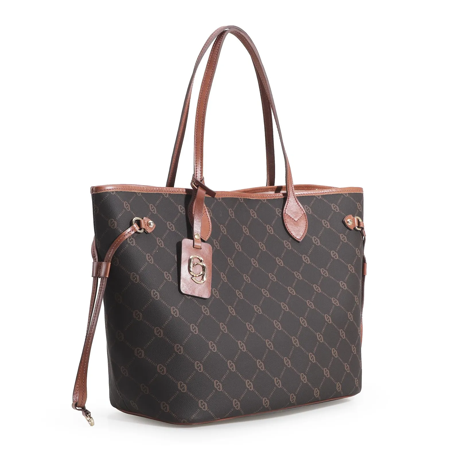 Bolsa Sacola Alt Monograma Marrom