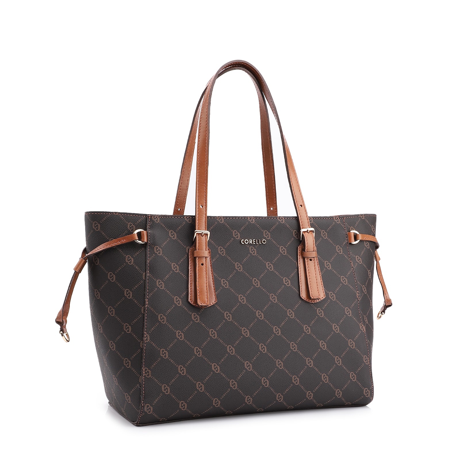 Bolsa Sacola Alt Monograma Marrom