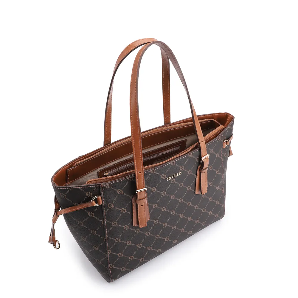 Bolsa Sacola Alt Monograma Marrom - imagem 5