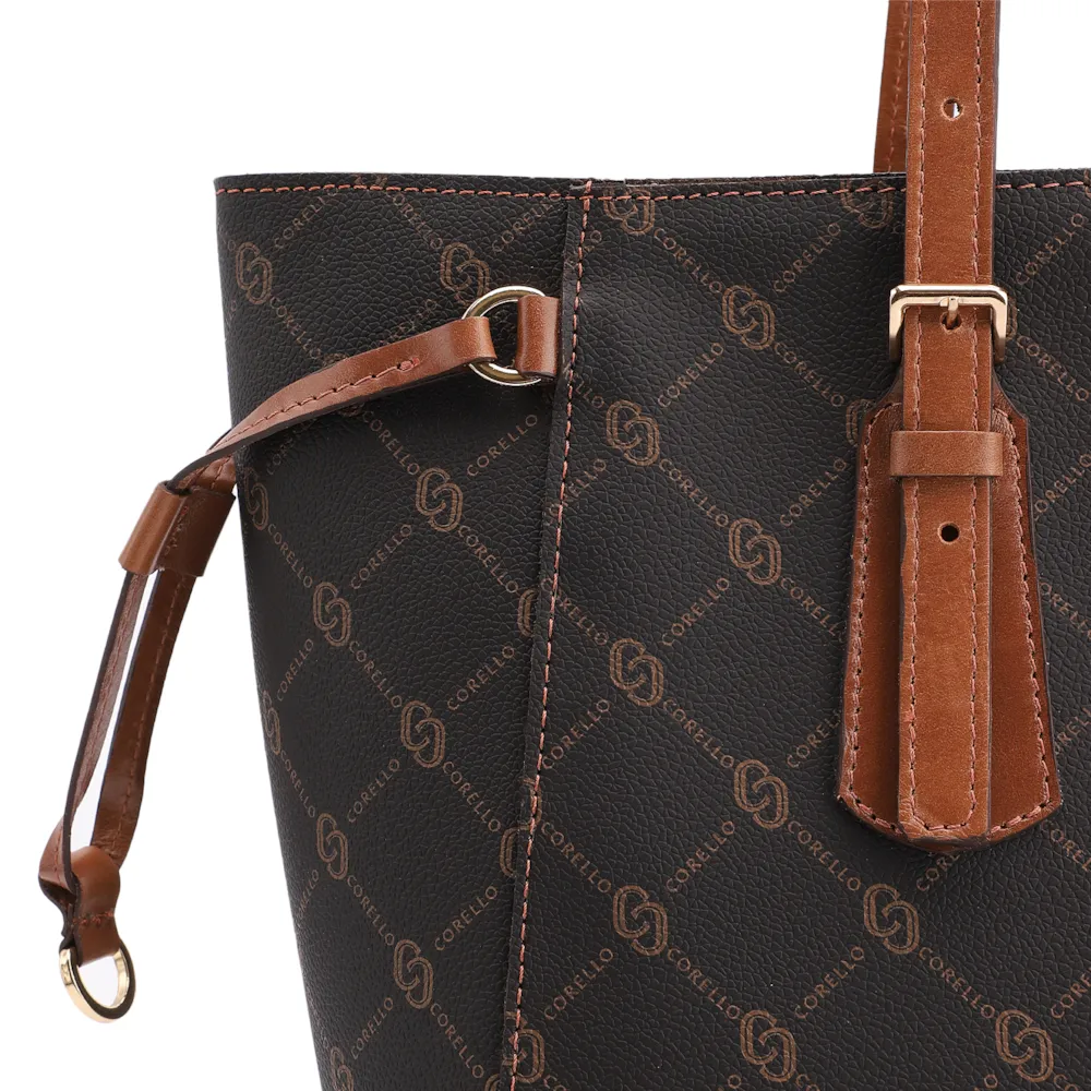 Bolsa Sacola Alt Monograma Marrom - imagem 7