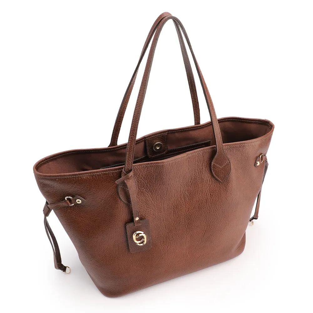 Bolsa Sacola Grande Couro Antique Marrom - imagem 5