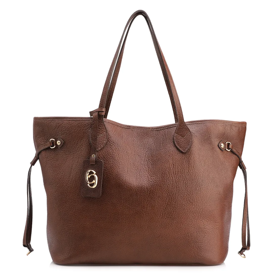 Bolsa Sacola Grande Couro Antique Marrom