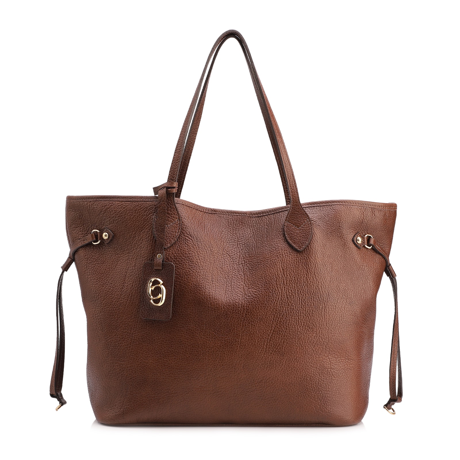 Bolsa Sacola Grande Couro Antique Marrom