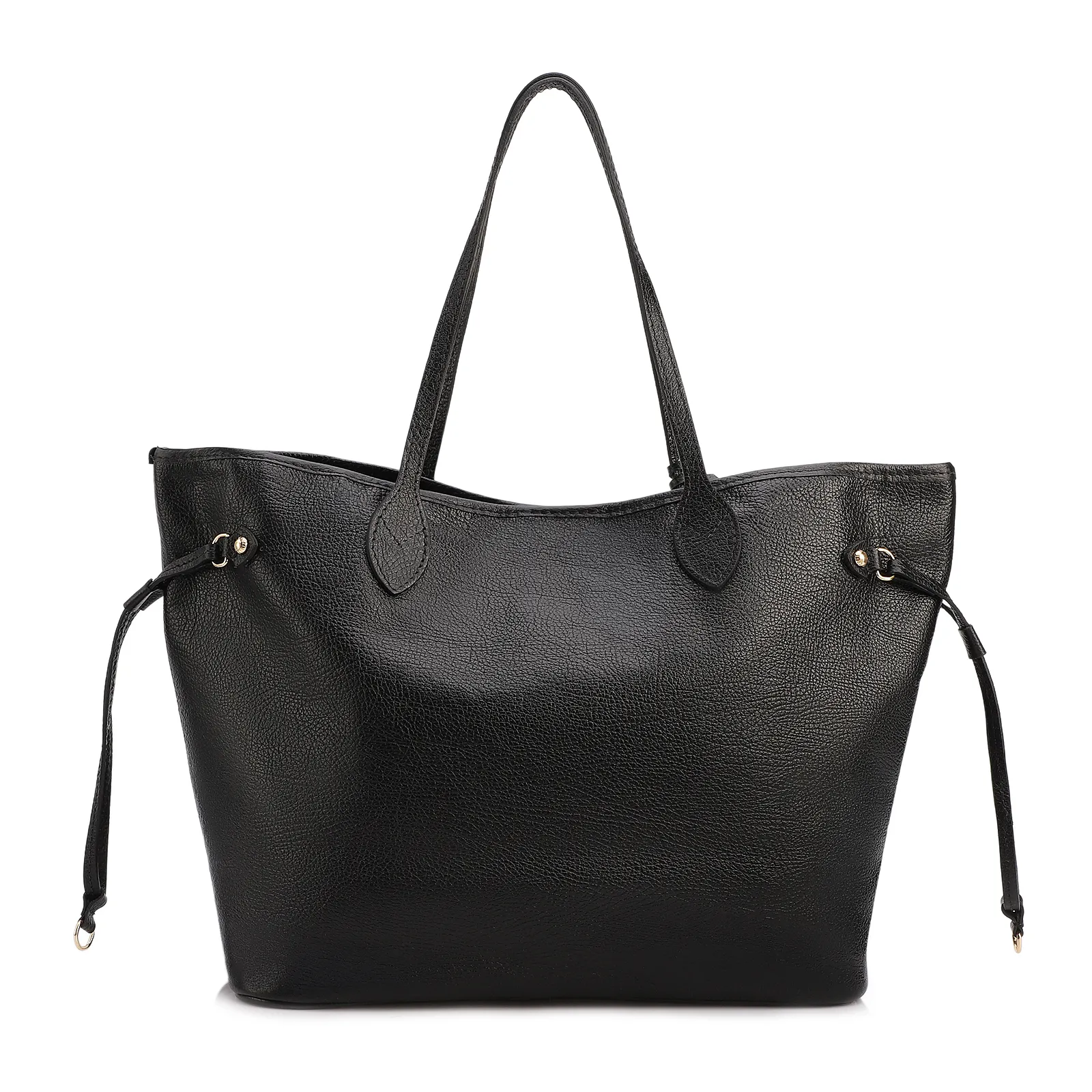 Bolsa Sacola Grande Couro Antique Preto