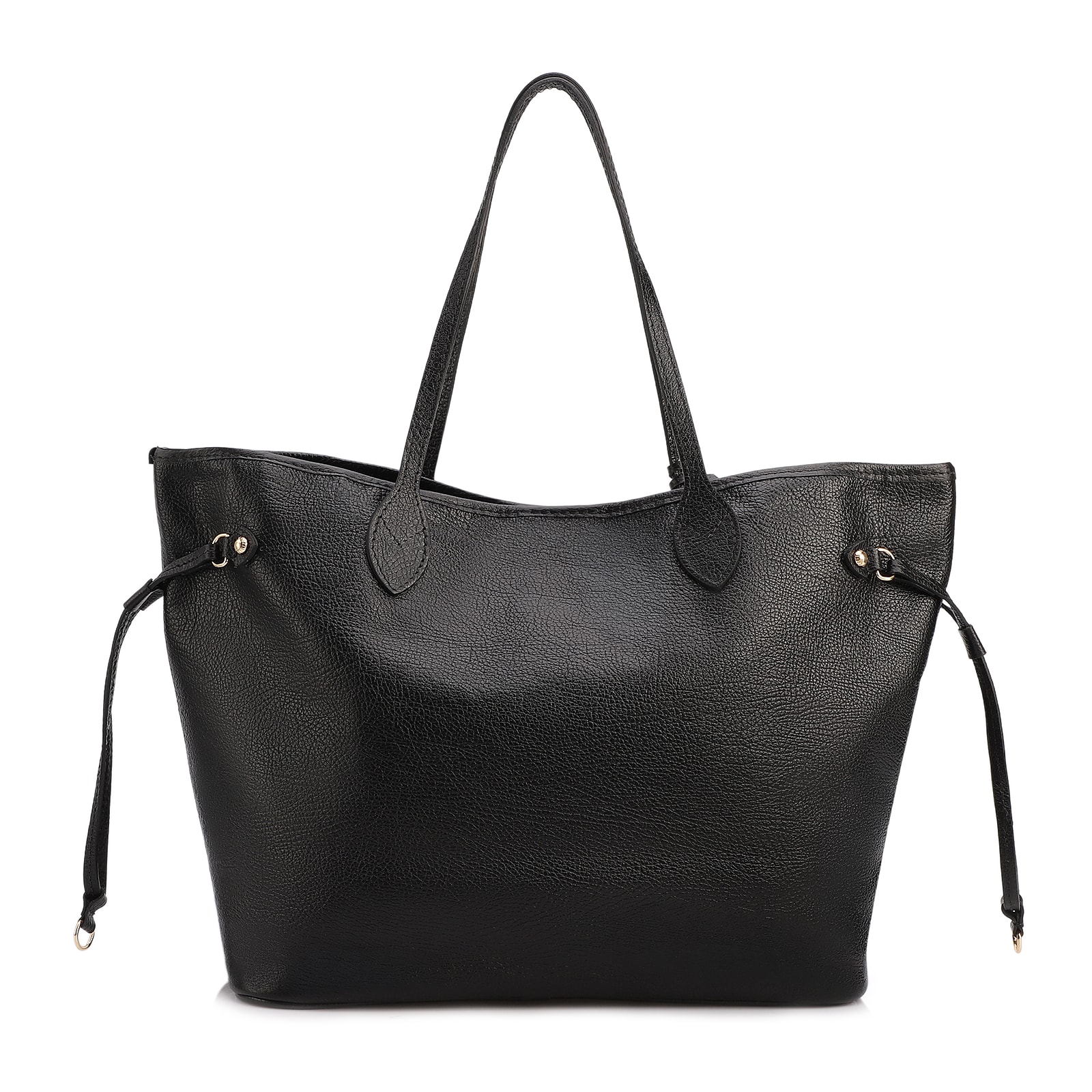 Bolsa Sacola Grande Couro Antique Preto