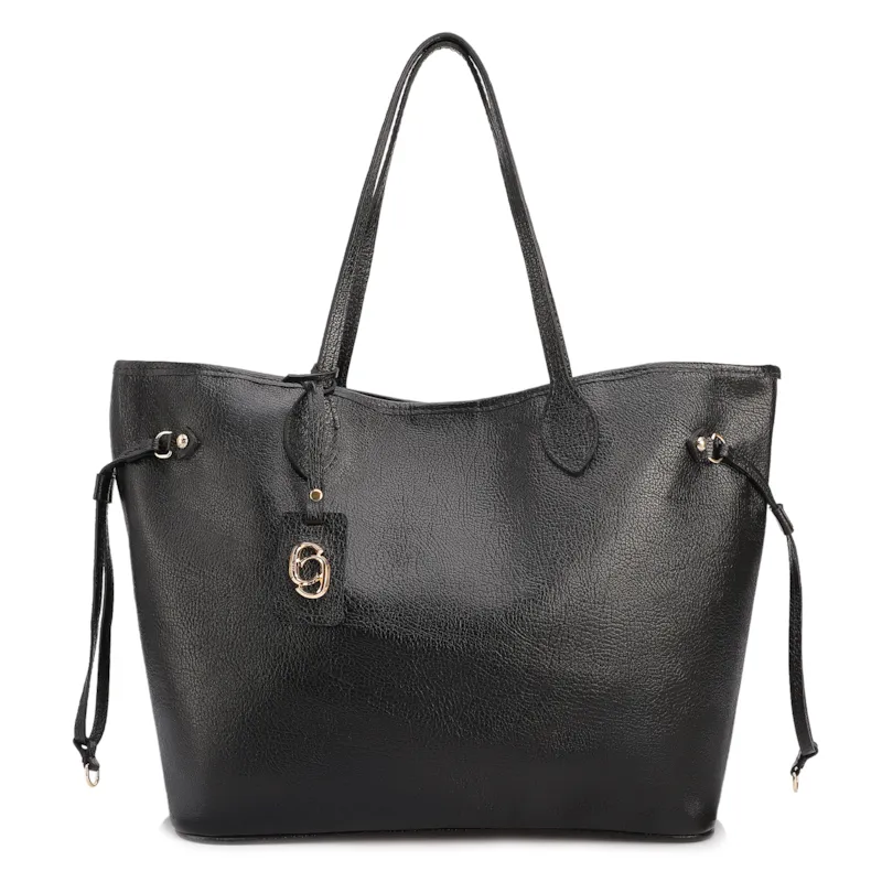Bolsa Sacola Grande Couro Antique Preto