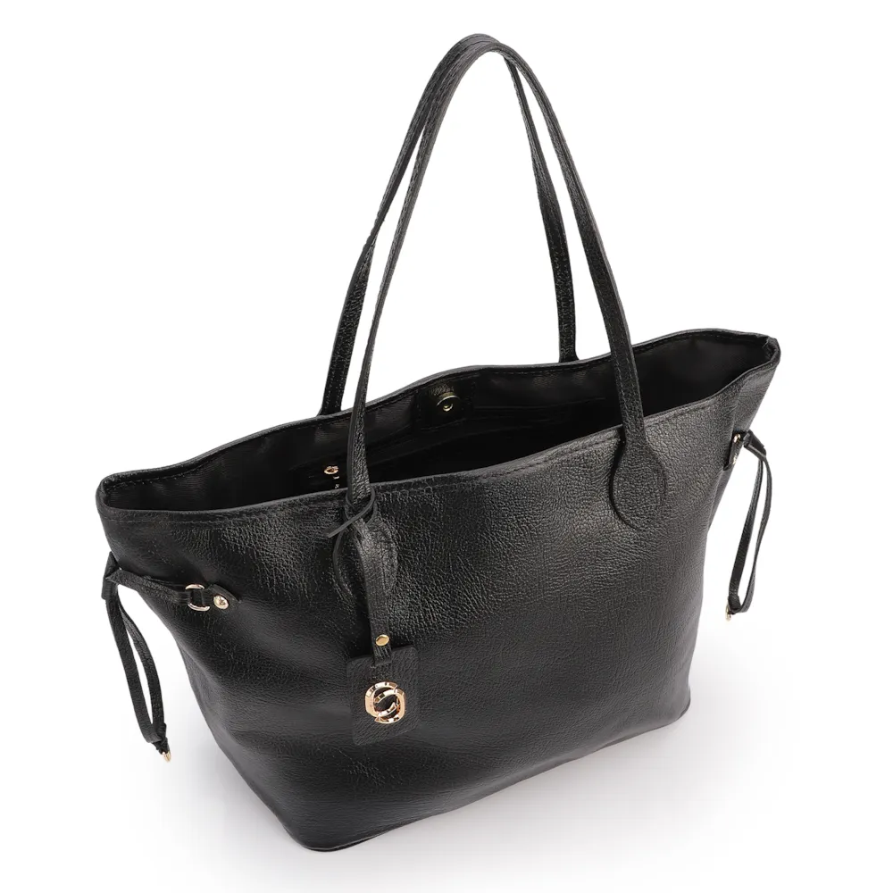 Bolsa Sacola Grande Couro Antique Preto - imagem 9