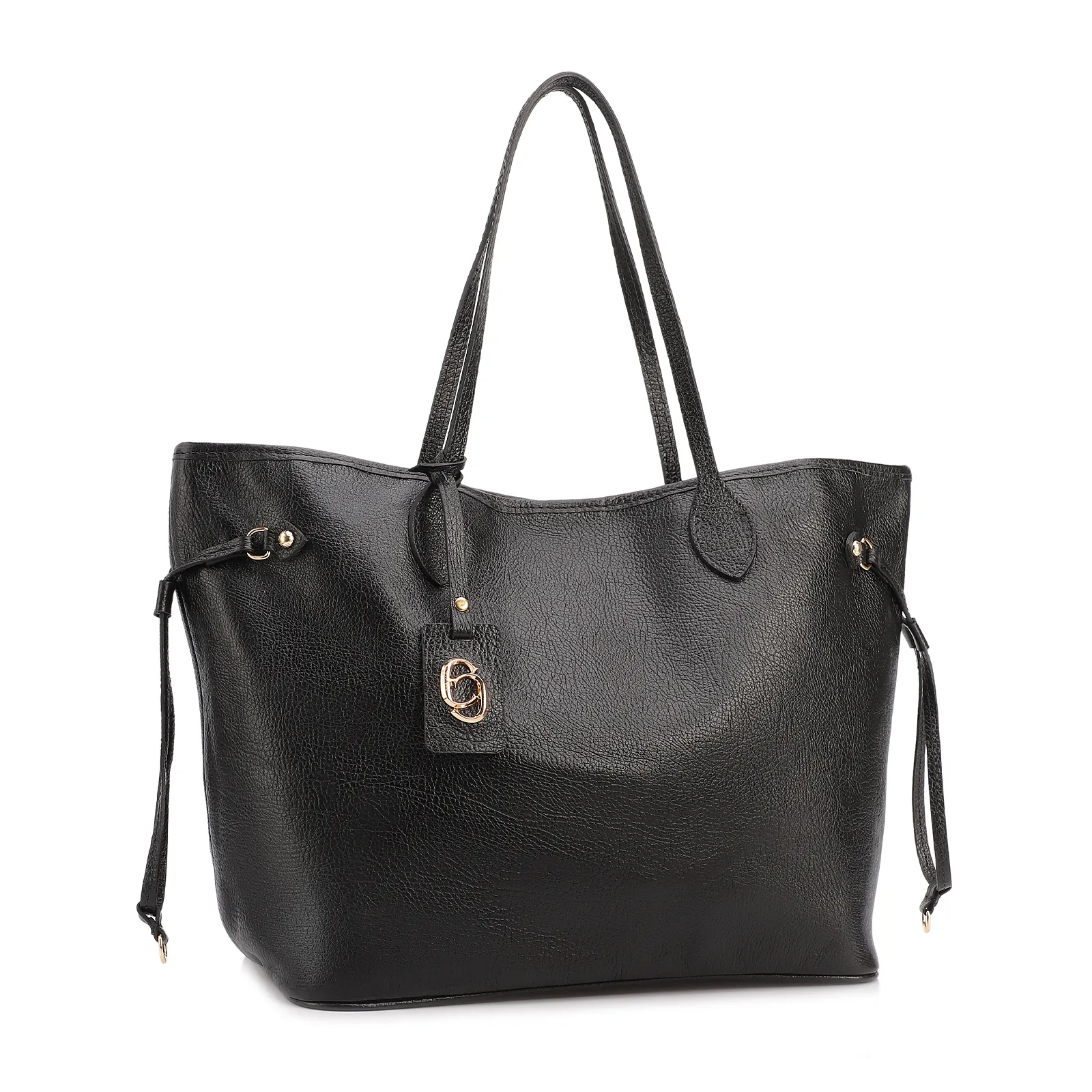 Bolsa Sacola Grande Couro Antique Preto