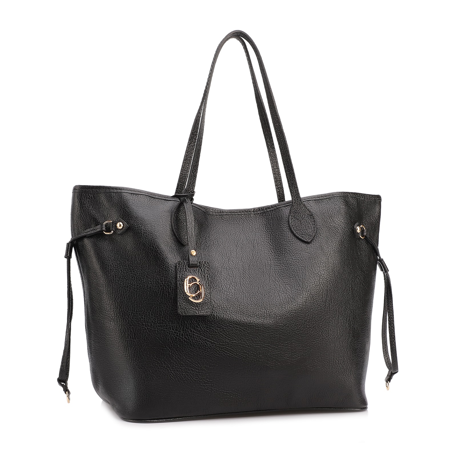 Bolsa Sacola Grande Couro Antique Preto