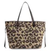  Bolsa Sacola Jacquard Onça/Couro Marrom - imagem 4