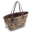  Bolsa Sacola Jacquard Onça/Couro Marrom - imagem 5