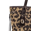  Bolsa Sacola Jacquard Onça/Couro Marrom - imagem 6