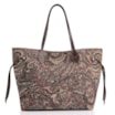 Bolsa Sacola Jacquard Paisley  /Couro Marrom Escuro - imagem 4